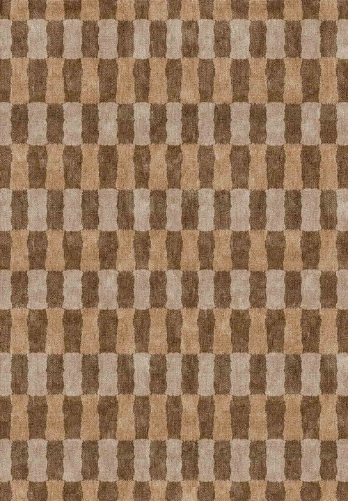 Load image 1 in gallery view. Amber Check - Washable Rug - JRN1091