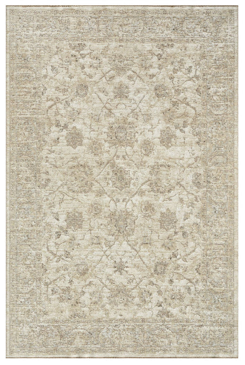 Bild 1 in Galerieansicht laden. Stone Garden area rug with soft beige and cream ground featuring subtle traditional floral pattern in neutral palette