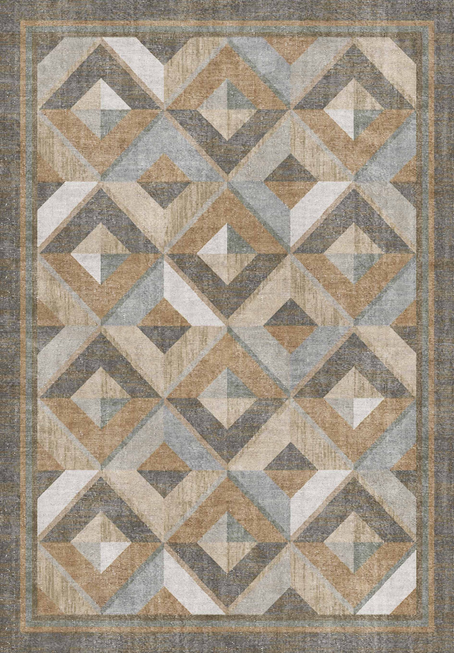 Arrow Mosaic - Washable Rug - JRN1071 (Custom Size)