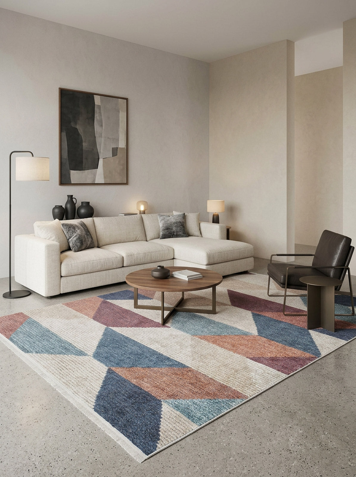 Asymmetrical Wonder - Washable Rug - JR1725