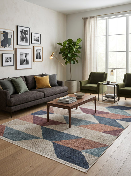 Load image 1 in gallery view. Asymmetrical Wonder - Washable Rug - JR1725
