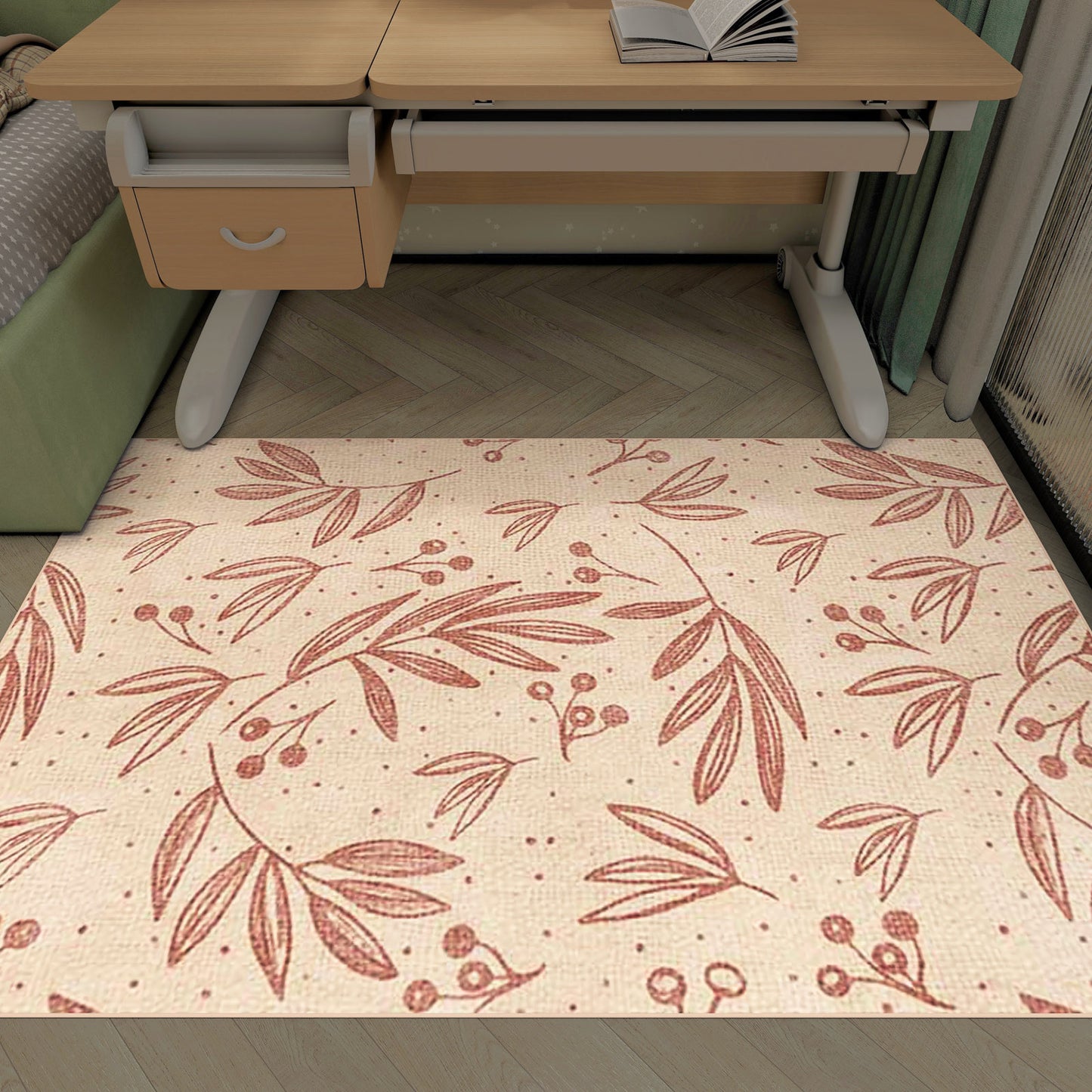 Autumn Leaves - Washable Kids Rug - JRN1108 (Custom Size)