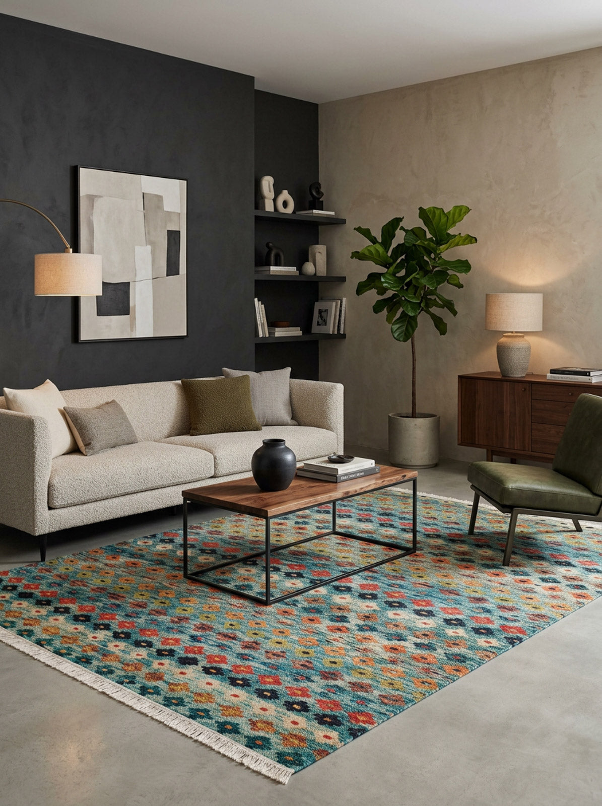 Aztec Ambience - Washable Rug - JR1086 (Custom Size)
