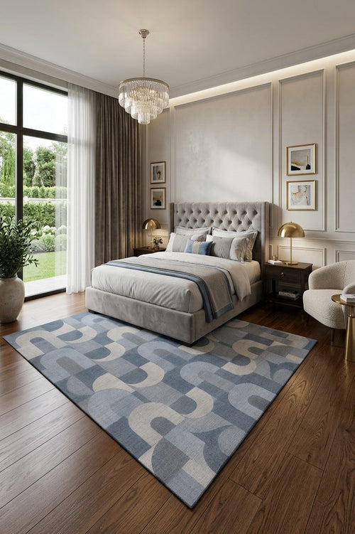 Load image 1 in gallery view. Azure Arcade - Washable Rug - JR7003 (Custom Size)