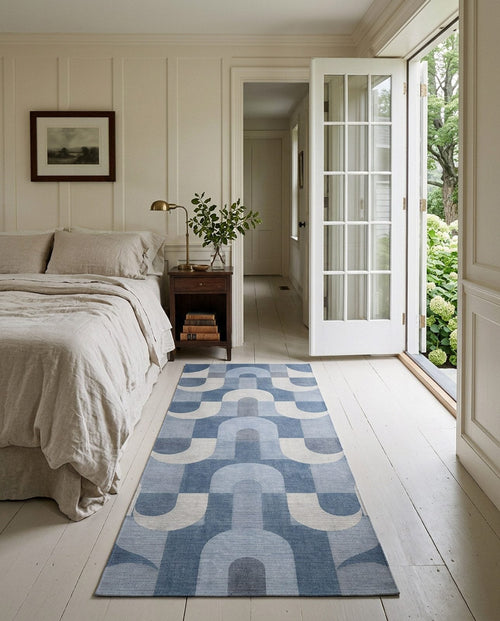 Load image 1 in gallery view. Azure Arcade - Washable Rug - JR7003 (Custom Size)
