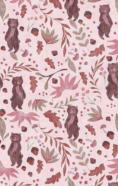 Load image 1 in gallery view. Berry Bear - Washable Kids Rug - JRN1110