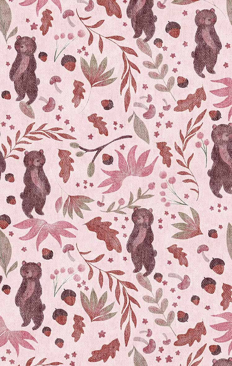 Berry Bear - Washable Kids Rug - JRN1110