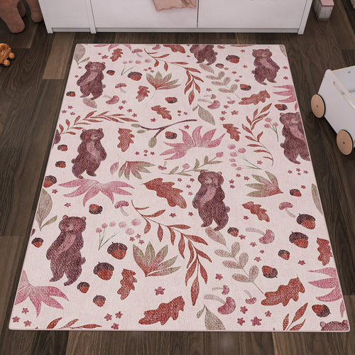 Load image 1 in gallery view. Berry Bear - Washable Kids Rug - JRN1110