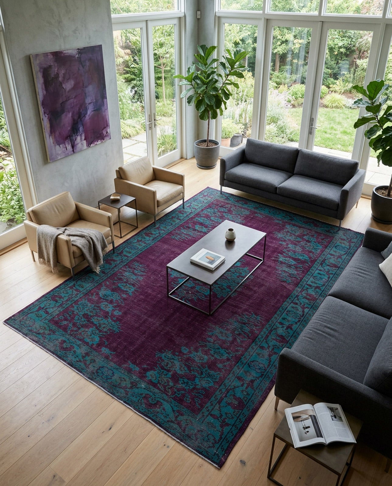 Blauda - Vintage Medallion Rug - 5'8 X 8'11