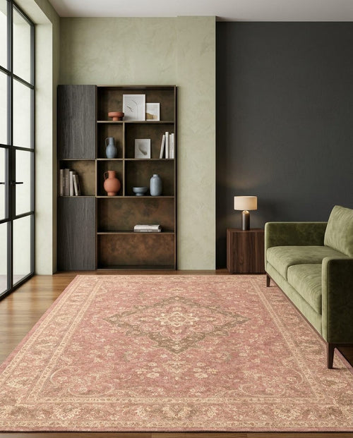 Load image 1 in gallery view. Blush Medallion - Washable Rug - JR7012