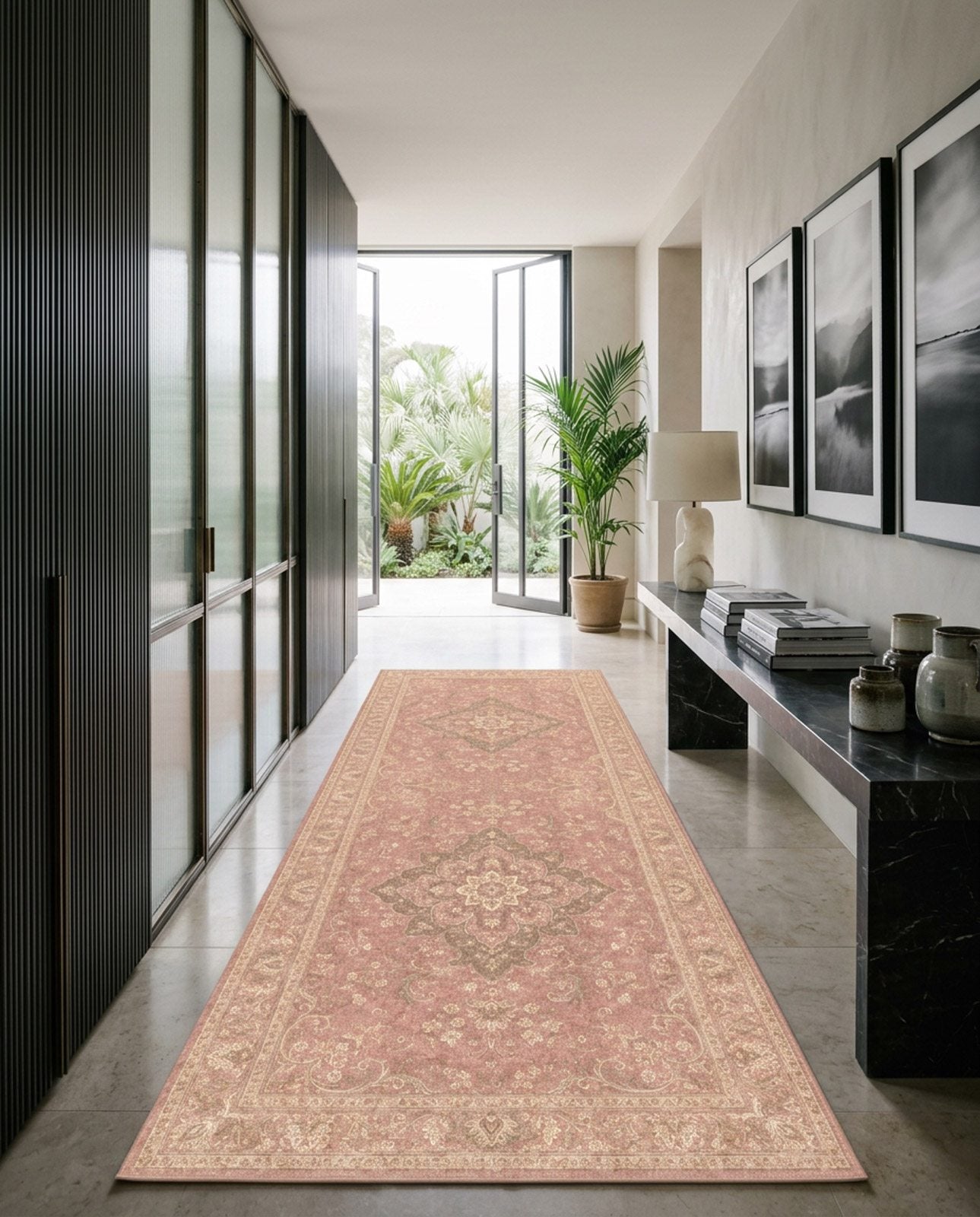 Blush Medallion - Washable Rug - JR7012