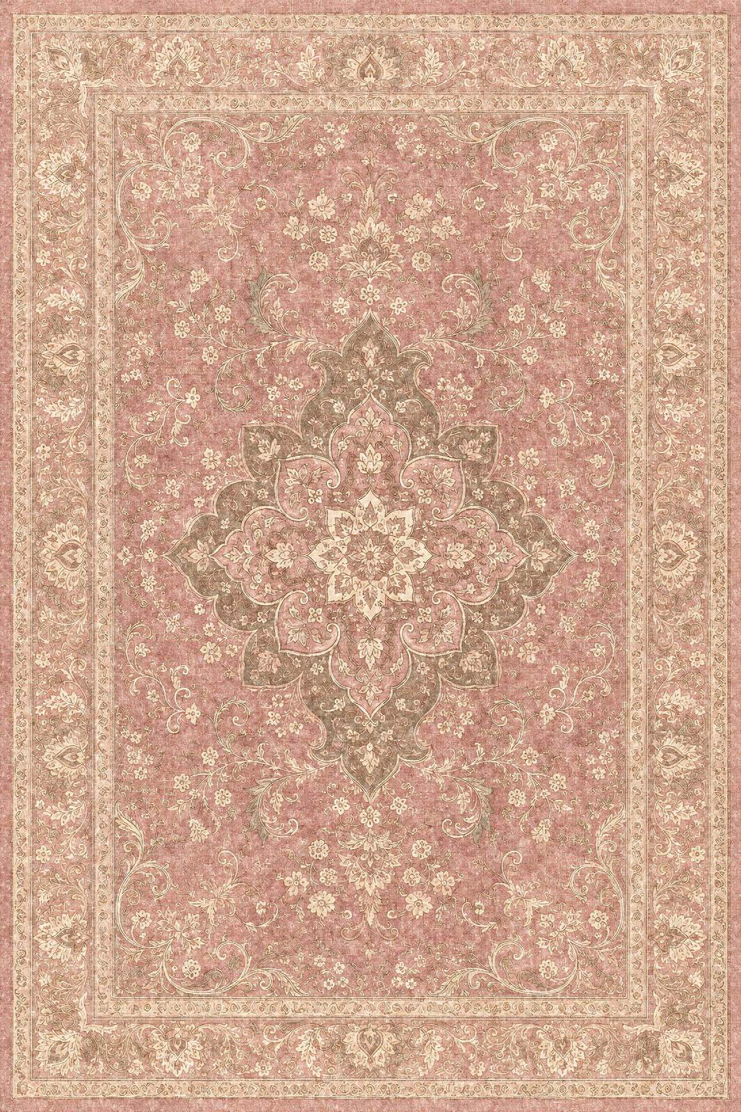 Blush Medallion - Washable Rug - JR7012