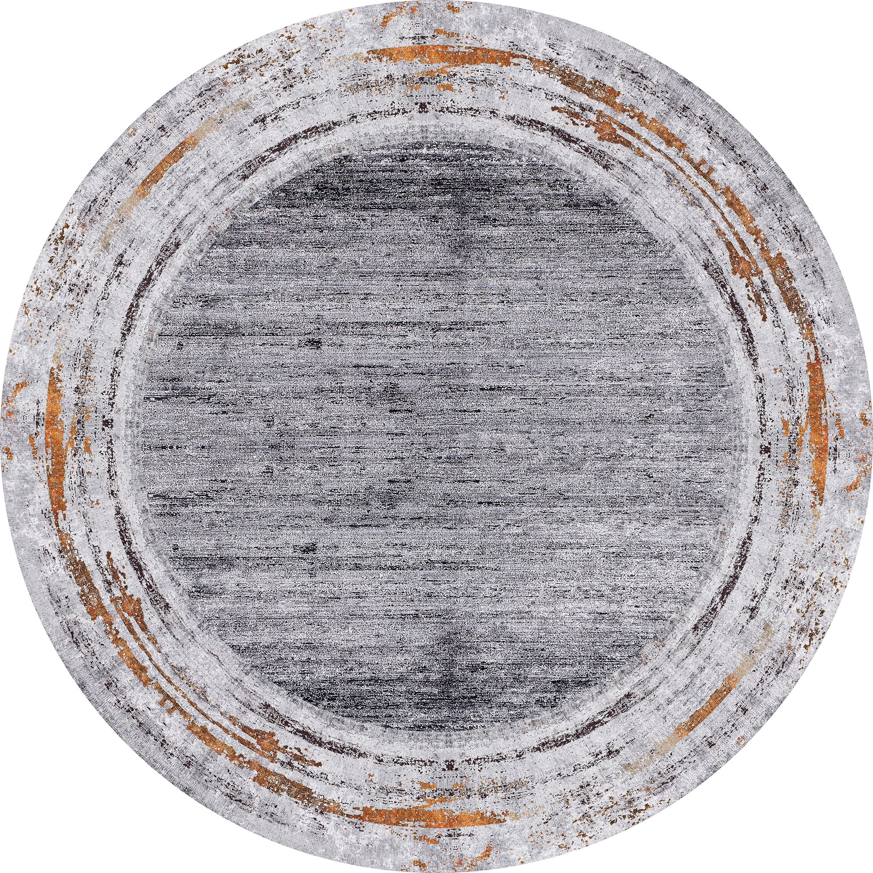 The Bold and Chic - Washable Rug - JR1198 is a round, flat weave rug with a circular pattern—ideal for allergy-sensitive areas and easy to clean.