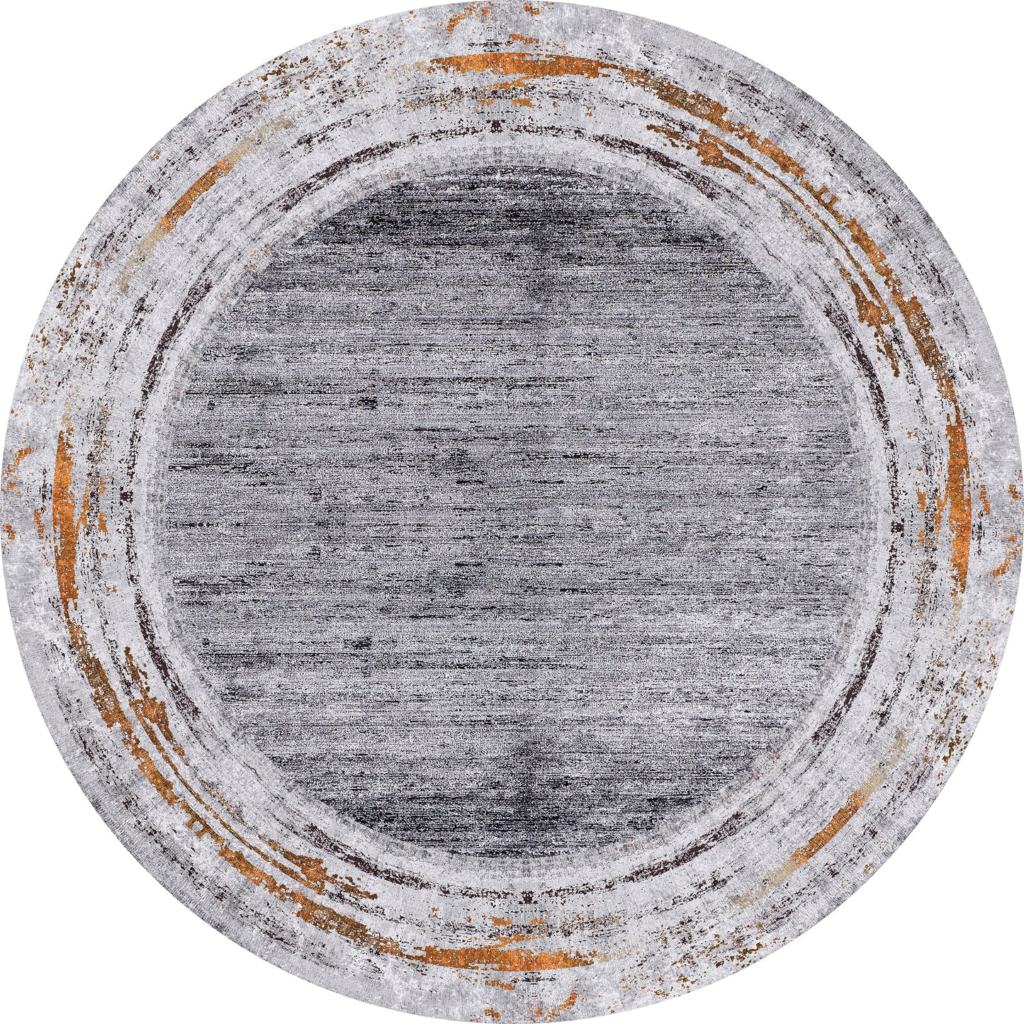 The Bold and Chic - Washable Rug - JR1198 is a round, flat weave rug with a circular pattern—ideal for allergy-sensitive areas and easy to clean.