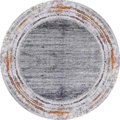 Load image 1 in gallery view. The Bold and Chic - Washable Rug - JR1198 is a round, flat weave rug with a circular pattern—ideal for allergy-sensitive areas and easy to clean.