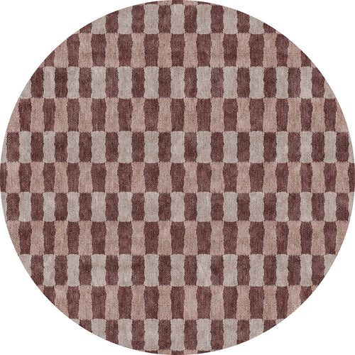 Load image 1 in gallery view. Burgundy Check - Washable Rug - JRN1092