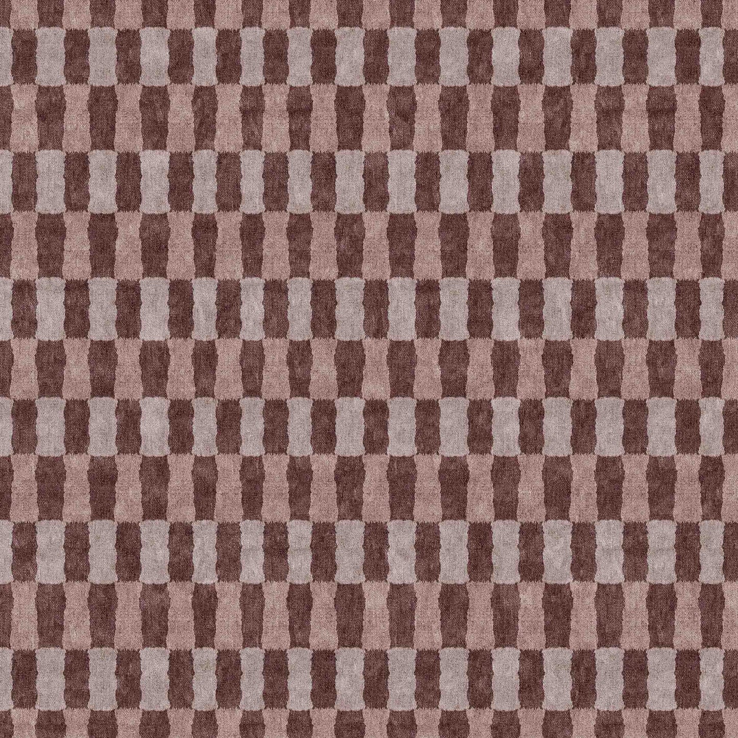 Burgundy Check - Washable Rug - JRN1092