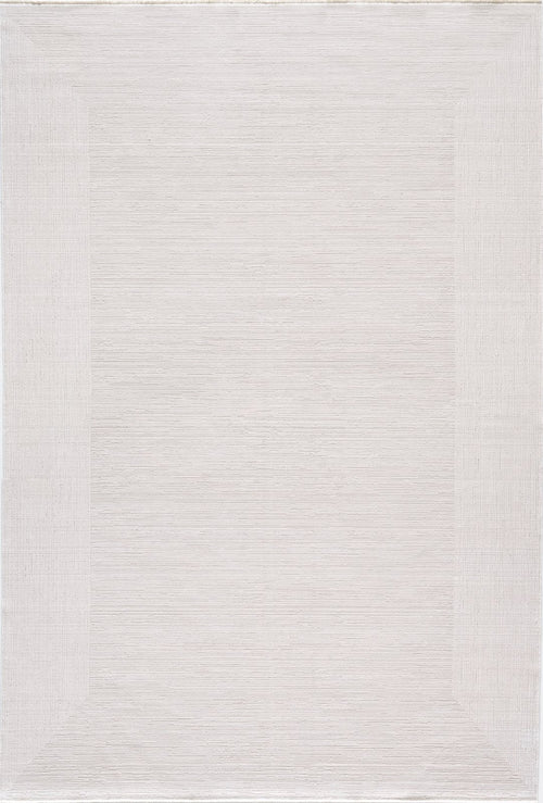 Load image 1 in gallery view. The Candlelight Comfort Modern Ivory Rug - EW2824 is a rectangular, machine-made rug in light beige with a subtle darker border and minimalist design. Its soft, uniform texture adds modern elegance to any space.