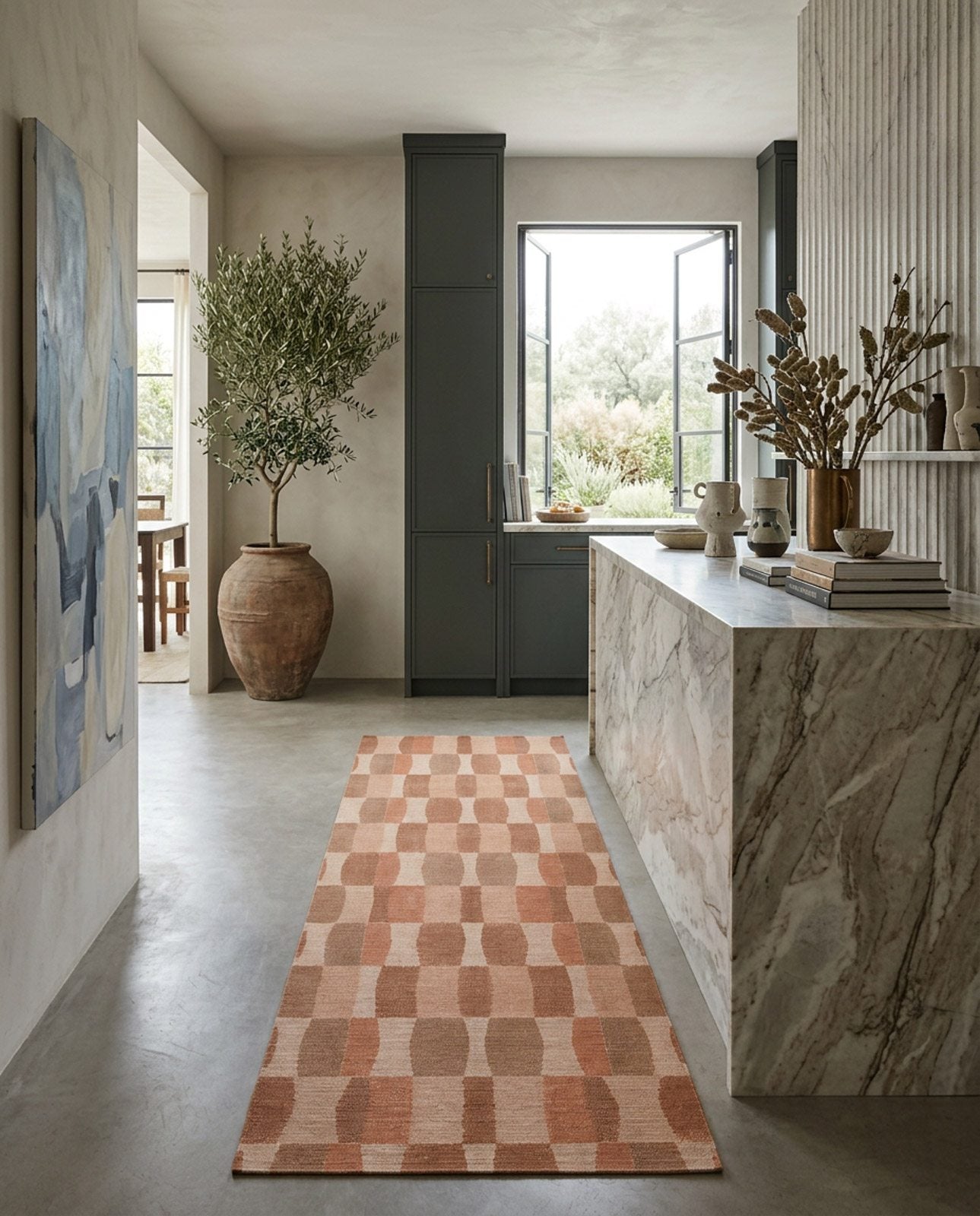 Cinnamon Tiles - Washable Rug - JR7006