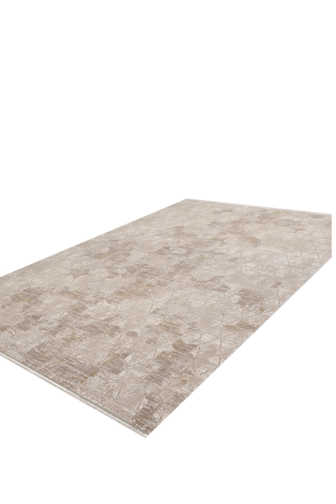 The Cloudscape Geometry Modern Rug - M533B, a large rectangular acrylic-viscose rug with a subtle abstract beige and light brown pattern, is displayed on a plain white background.