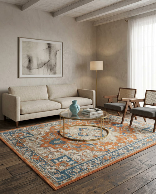 Load image 1 in gallery view. Copper Medallion Area Rug APX1931