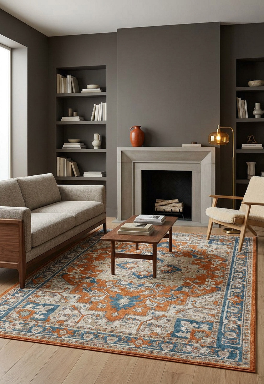 Copper Medallion Area Rug APX1931