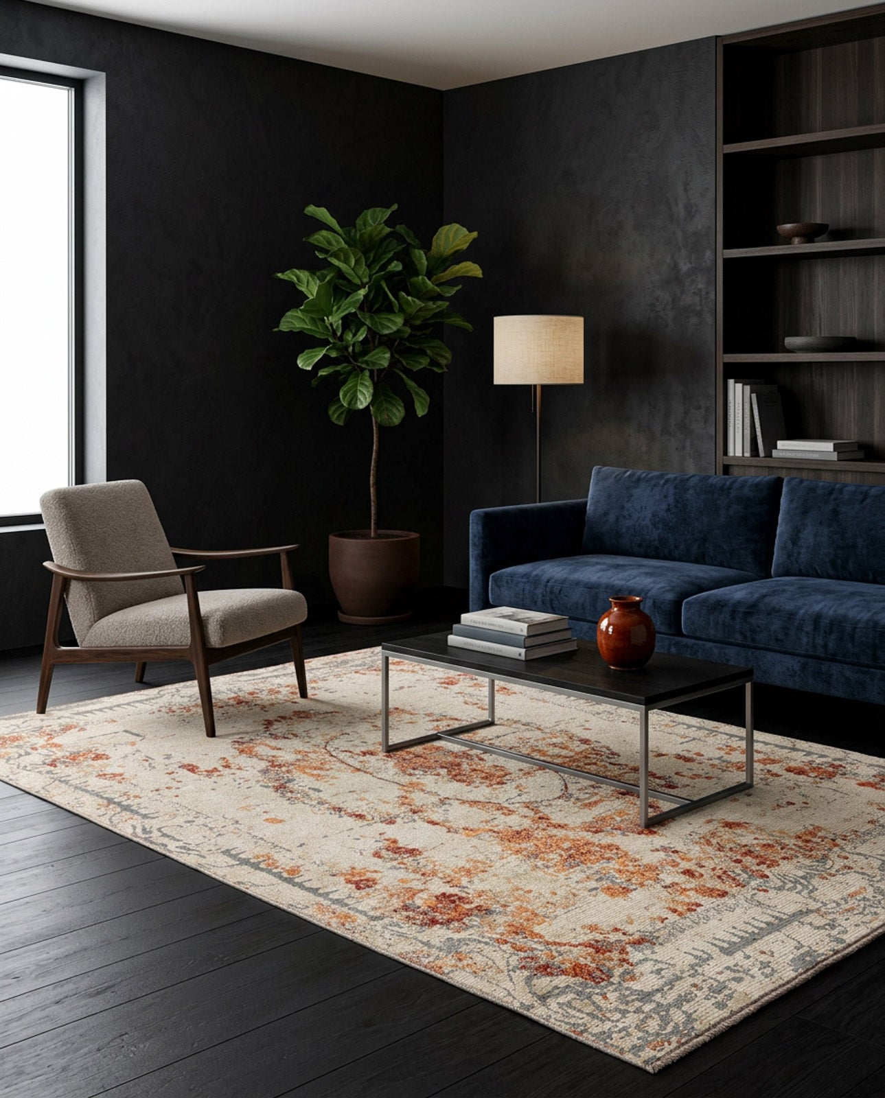 Coral Canvas Area Rug APX1971