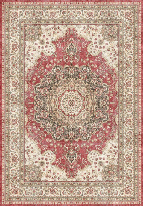 Load image 1 in gallery view. Coral Medallion - Washable Rug - JRN1085
