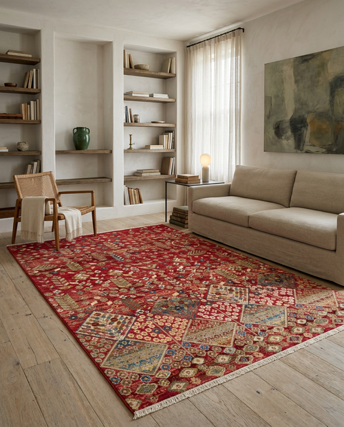 Load image 1 in gallery view. Crimson Goddess - Area Rug - KYB1