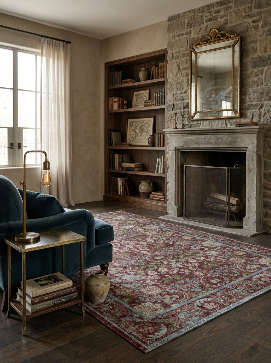 Crimson Palace - Washable Rug - JRN1080