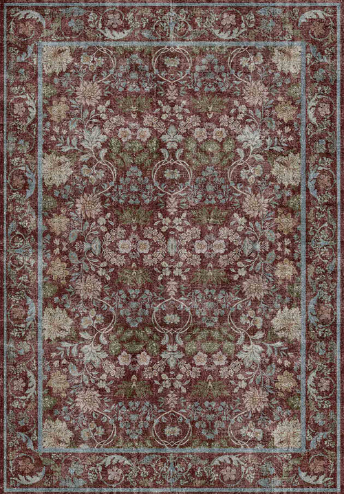 Load image 1 in gallery view. Crimson Palace - Washable Rug - JRN1080