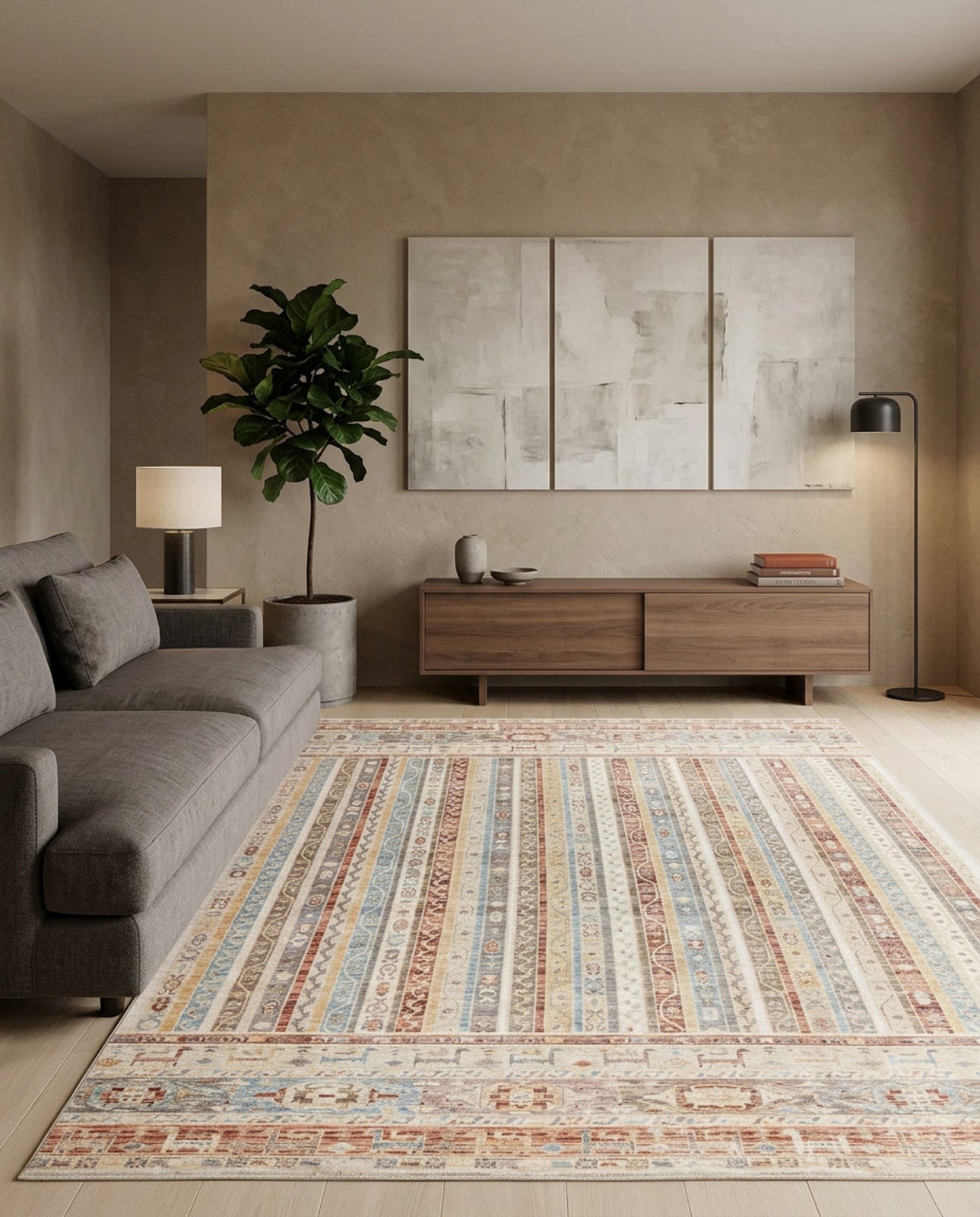 Crimson Stripe - Area Rug - APX2951