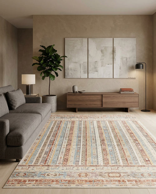 Load image 1 in gallery view. Crimson Stripe - Area Rug - APX2951