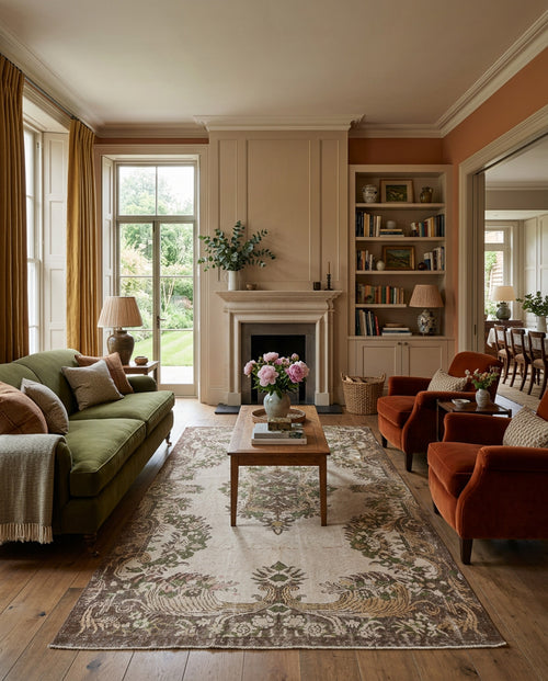 Load image 1 in gallery view. Crufeta - Vintage Medallion Rug - 5'7 X 10'2
