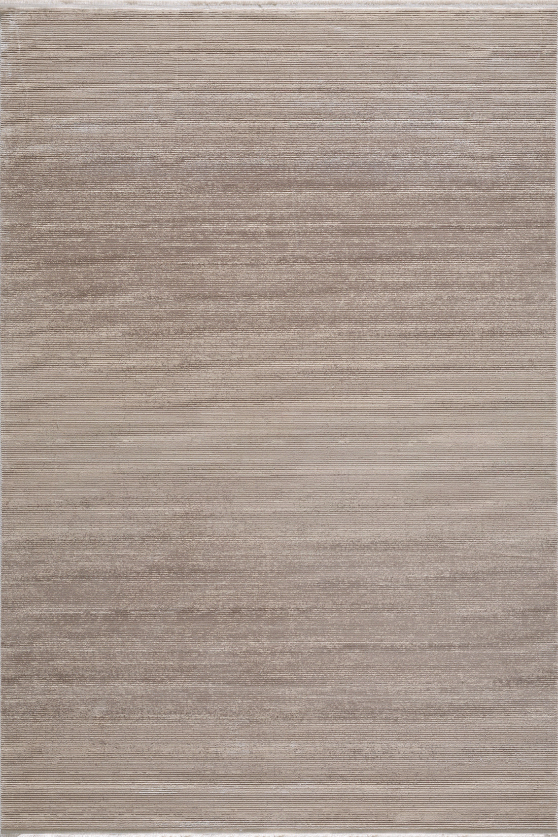 The Earthy Textures Neutral Rug - M497J is a minimalist rectangular rug with a subtle textured pattern, horizontal lines, and a soft neutral gradient in beige and light brown tones.