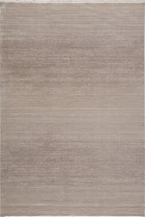 The Earthy Textures Neutral Rug - M497J is a minimalist rectangular rug with a subtle textured pattern, horizontal lines, and a soft neutral gradient in beige and light brown tones.