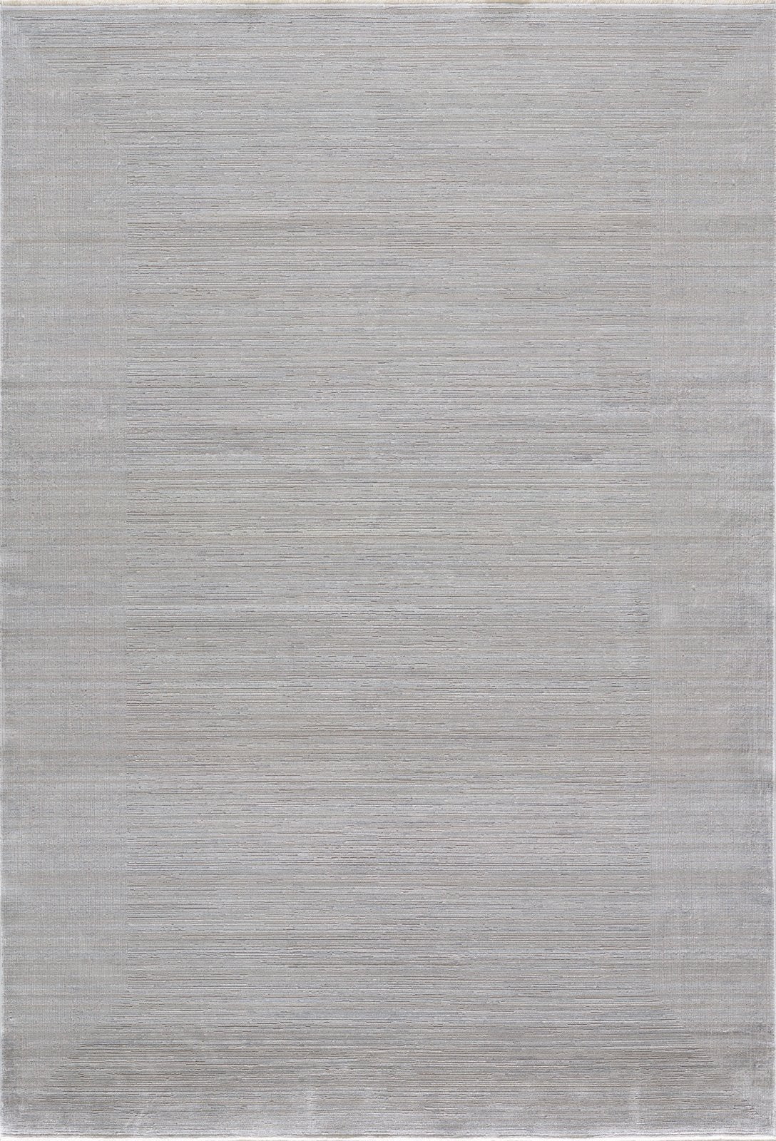 The Essential Weave Modern Grey Rug - EW2836 (Outlet) US is a large, rectangular light gray minimalist rug with a subtle textured pattern and smooth surface, featuring a simple, decoration-free design.