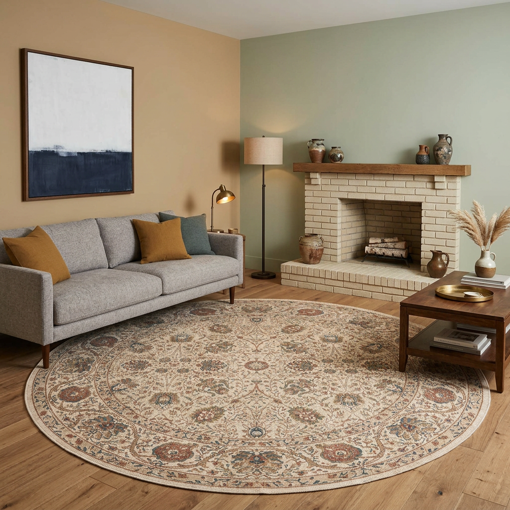 Ivory Vine - Washable Rug - JRN1139