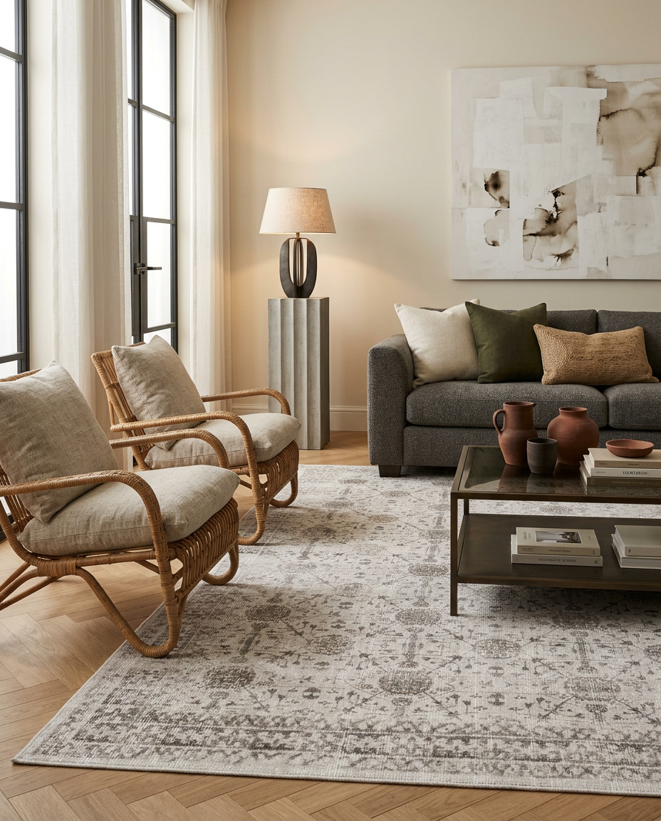 Ash Blossom - Washable Rug - JRN1146
