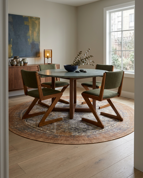 Load image 1 in gallery view. Ochre Nomad - Washable Rug - JRN1143