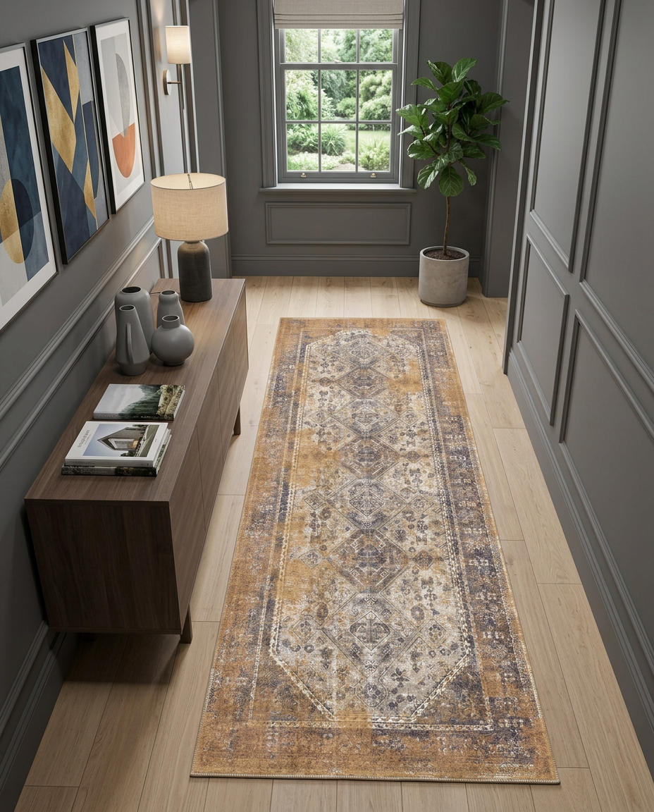 Ochre Nomad - Washable Rug - JRN1143