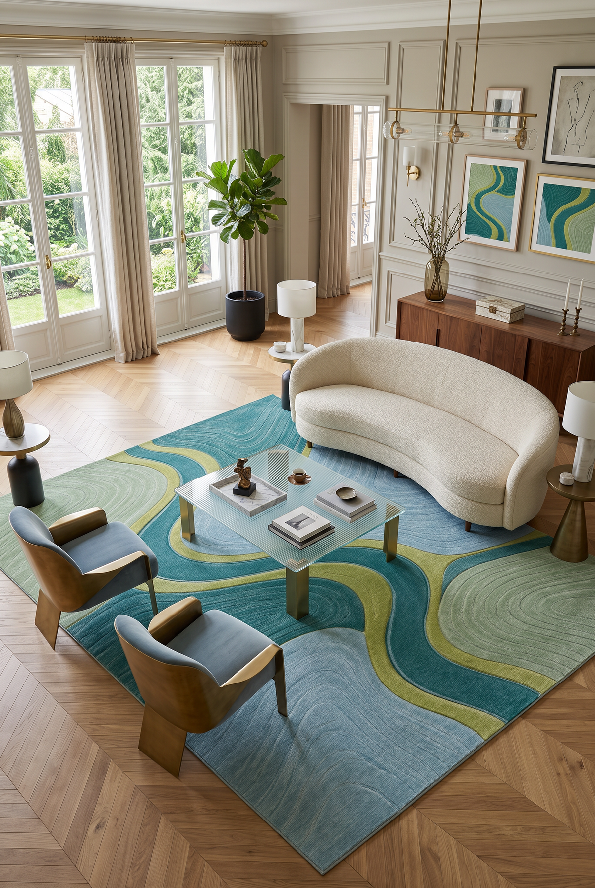 Slow Current - Washable Rug - JRS34