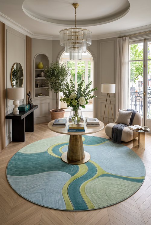 Load image 1 in gallery view. Slow Current - Washable Rug - JRS34