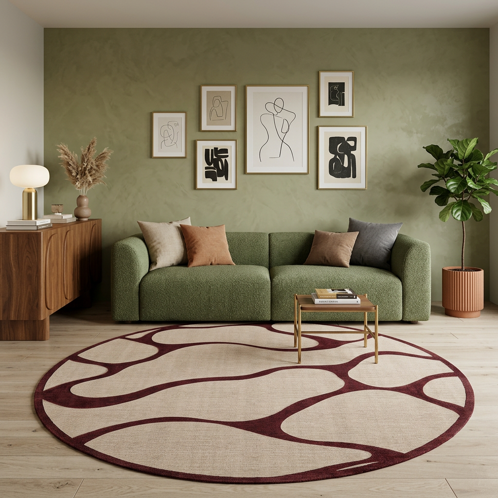 Red Thread - Washable Rug - JRS38 (Custom Size)