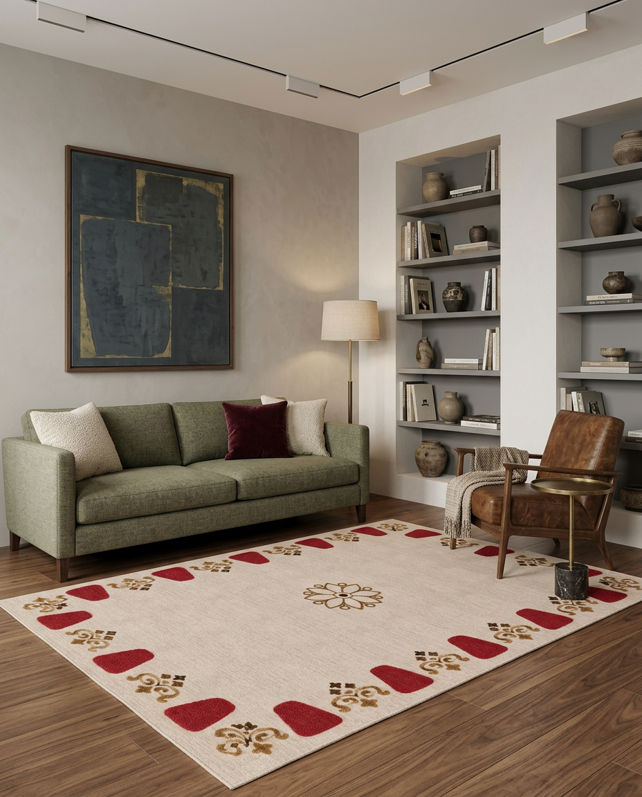 Ruby Frame - Washable Rug - JRS30