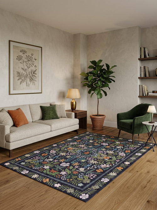 Load image 1 in gallery view. Forest Garden - Washable Rug - JRN1074