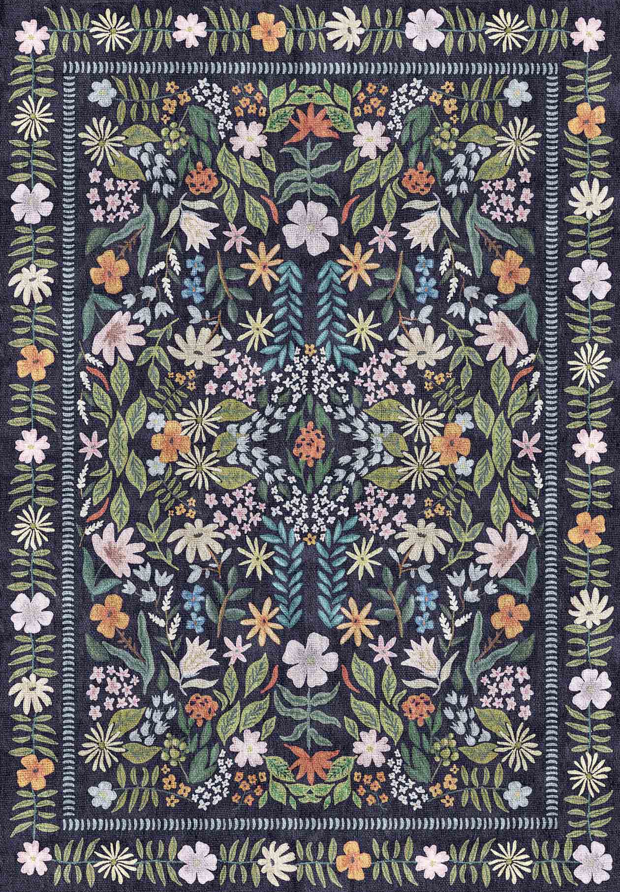 Forest Garden - Washable Rug - JRN1074