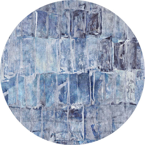 Load image 1 in gallery view. Frozen Blue - Washable Rug - JRN1063 (Custom Size)