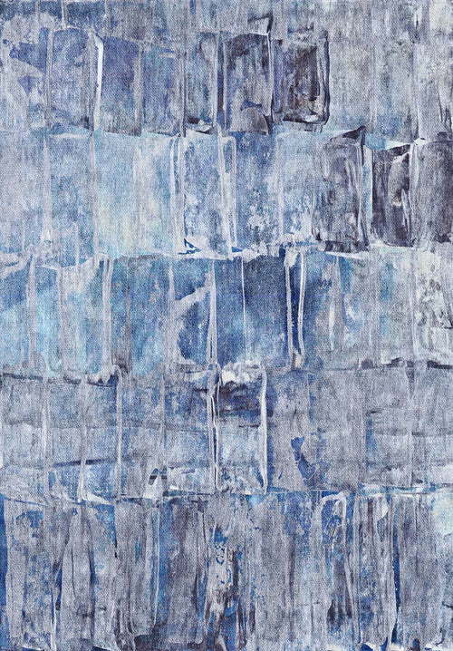 Load image 1 in gallery view. Frozen Blue - Washable Rug - JRN1063 (Custom Size)