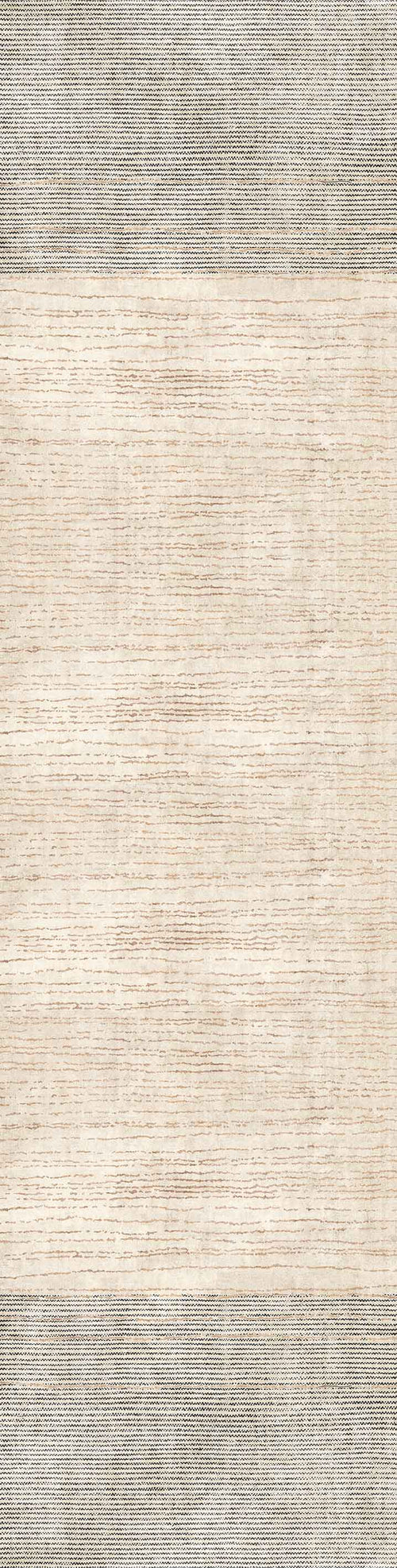 Load image 1 in gallery view. The Gilded Charm - Washable Rug - JRN26 (Custom Size) features a rectangular flat weave with a light beige center and wide, textured grayish-brown borders. Its neutral, natural fiber look suits high-traffic areas and complements any decor.